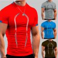 5XL Multicolor Quick Dry Short Sleeve Sport T Shirt Men Running Fitness Shirt Training Exercise Clothes Gym Sport Shirt Tops. 