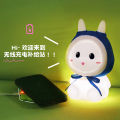 HGJ-29 auspicious jade rabbit silicone lamp bedroom bedside lamp baby feeding night light eye protection children's sleep. 