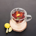 Bistro Heat Resistant Double Wall Glass Coffee Mug - Insulated Clear tea cup set – 1 pc. 