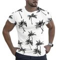 MK Garments -Men's T Shirt 3d Coconut Tree Printed Tops O-neck Hawaiian Short Sleeve Tees Fashion Beach Male Clothing. 