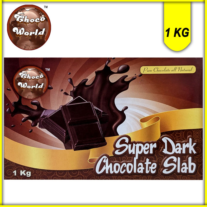 Super Dark Chocolate Slab – 1 KG | Rich & Intense | Made in Pakistan by Choco World PK