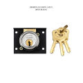 Drawer lock with keys. 