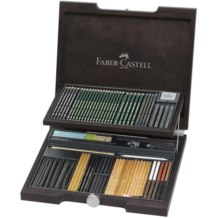 Faber Castel Pitt Monochrome Set Wooden Case (112971)