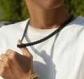 Black Cuban Style Chain Necklace For Men Neck Fashion 2022. 