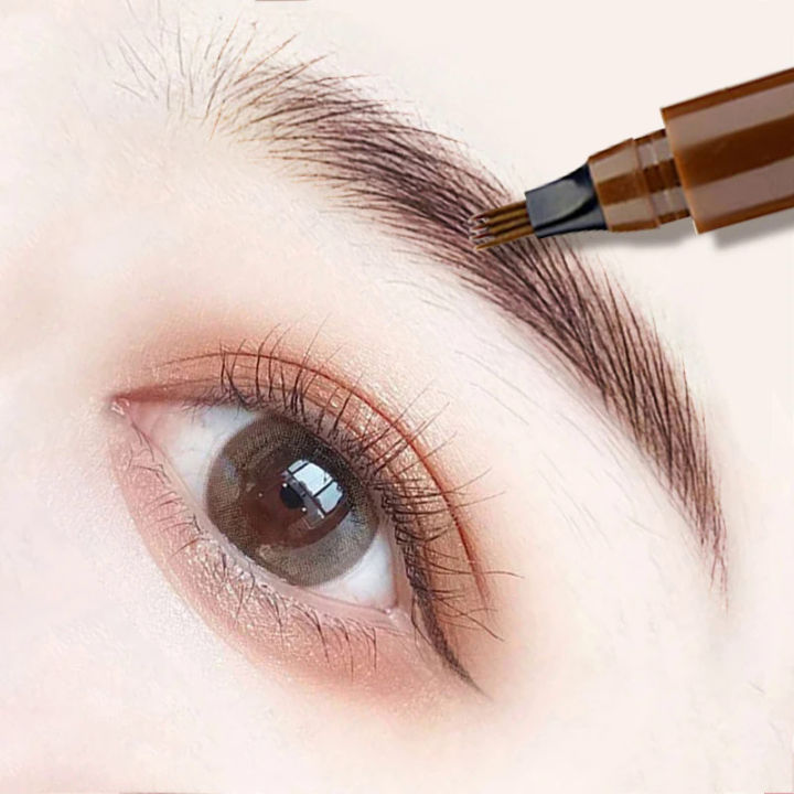 4 Point Eyebrow Pencil Makeup For Women Waterproof Liquid Eyebrow Pen Makeup Long Lasting Cosmetic Microblade Brow Pencil