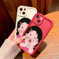 TA for Infinix Hot 40 Hot 40 Pro Back Cover Soft Square Ladder Beautiful Pink Girl Pattern Cases Silicone Camera Protection Phone Case. 
