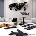 World Map Wooden Wall Clock New Amazing Wooden Wall Clock Decorative Hanging Clock Modern Wall Art Decoration for Home Office Cafe Hotel. 