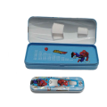 Double Compartment 2 in 1 Car Shape Metal Pencil Box for Girls and Boys Assorted Color and Design. 