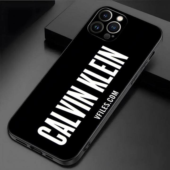 Funda Calvin-Klein Logo Phone Case For iPhone 15 14 12 13 11 Pro Max Mini X XR XS Max 7 8 Plus Cover