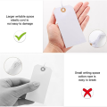 100 PCS Perforated Cotton Elastic Line Hang Tags Card White Paper Card Label Listing Classification Card Number Plate. 