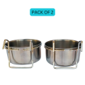 stainless steel unbreakable food water container cage large parrots pahari macaw mithoo raw parrot. 