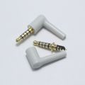 1Pcs 3.5Mm Jack 5 Pole 3.5 Male 90 Right Angle L-Shaped Stereo Headphone Plug DIY Repair Earphone Jack Audio Soldering Connector. 