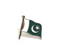 Pack Of 02  - 14 August Metal Badge – Elegant Pakistan Flag Badge for National Day, School & Office Wear. 