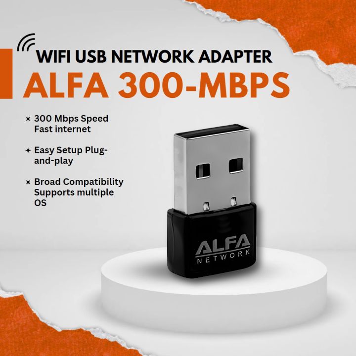 300Mpbs%20Alfa%20USB%20Wifi%20Adapter%20-%20Strong%20Signal%20Quality%20Wireless%20Wifi%20Adapter%20Dongle%20Receiver%20Network%20LAN%20Card%20PC%20300%20Mbps%20Network%20Card%20/%20Gaming%20-%20Image%202