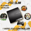 PlayStation 3 Slim with 2 wireless controller and 25 games | PS3. 