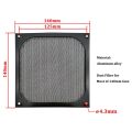140mm Desktop Computer Case Fan Grills Case with Screws, 4 Pack. 