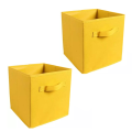Pack of 2 Foldable Storage Cubes Organizer Basket Bin Storage Boxes Storage Container with Handles for Toy Storage Box. 