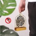 Mosquito Spool Holder, Metal Smoker Coil Holder, Mosquito Spool Holder, for Outdoor, Swimming Pool, Deck, Camping, Iron Insect Mosquito Coil Bracket Incense Sandalwood Fire and Wind Protection ,Mosquito Coil Birdcage Design Ornament for Home (Gold). 