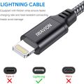 IWAVION iPhone Charger Cable, 4pack 3ft/1m Lightning Cable Nylon Braided iPhone Cable USB Sync Cord Fast iPhone Charging Cable for iPhone Xs Max X XR 8 7 6s 6 Plus SE 5 5s, iPad Mini/Air, iPod. 