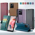 lthmy for Xiaomi Redmi Note 12 4G PU Leather Kickstand Wallet Magnetic Closure Flip Case Cover. 