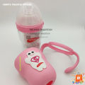 Special Wide Neck Diameter Glass Milk Bottle 240ml for Kids Babies Drip Feeder with Straw Silicone Cover Anti-fall Baby Feeding Bottle 8 fl oz. 