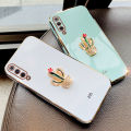 For Huawei Y9s Cover Fashion Rhinestone 3D Cactus Shiny Plating Square Bumper Phone Case Soft Silicone Shockproof Protective Back Cover. 