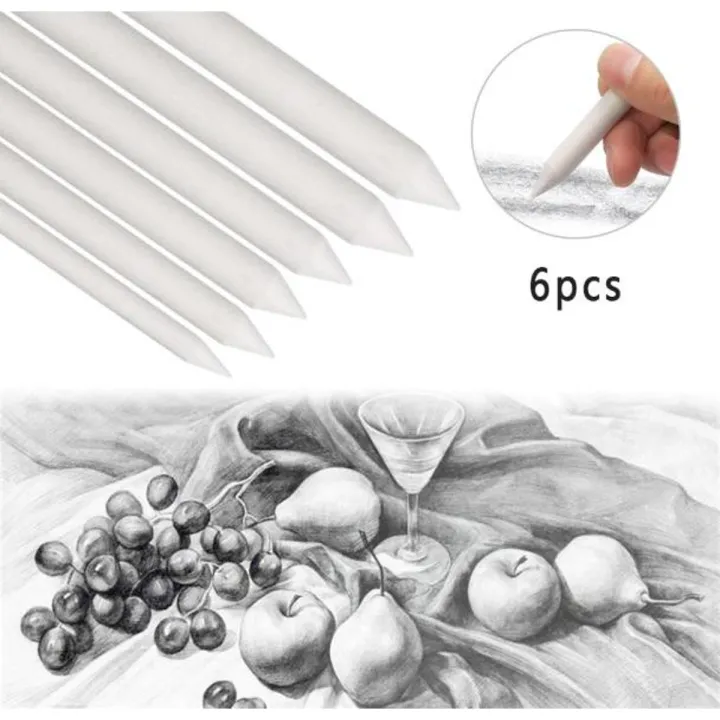 6PCS Double Head Blending Stumps Sketch Paper White Produktbild-Vorschau 2