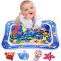 Inflatable Tummy Time Premium Water Mat Infants And Toddlers Fun time Play Activity Pad For 3 to 24 Months, Strengthen Your Baby's Muscles, Portable. 