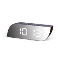 Digital Mirror Clock LED Night Lights Temperature Snooze Function Alarm Clocks USB Table Desk Clock Home Decor Battery Use. 