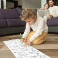 Drawing & Coloring Paper Roll/Easel for Kids with Free Paints & Paint Brush. 