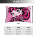 Draculaura Pink Print Hug Pillowcase Monster High Doll Backpack Cojines Sofa Printed Car Pillow Covers Decorative. 