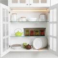 Fast Forward Stackable Tea Bag Organizer with Clear Lid - Ideal for Countertops, Kitchen Cabinets, and Pantry - Versatile Tea Bag Holder for Sweeteners and More (Clear). 