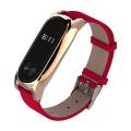 Mijobs Leather Bracelet Replacement for Xiaomi MiBand 2 Wrist Strap Smartband. 