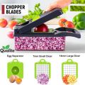 16 in 1 Multifunctional Nicer Dicer Vegetable Cutter, Veggie Chopper & Slicer Cucumber , Potato , Onion & Cheese Cutter, Garlic Grater, Egg Separator, Carrot Crusher All-in-One Chopper Machine. 