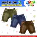 Unique Venue - Pack of 2 & 3 - Stylish Jeans Shorts For Kids ( Unisex ). 