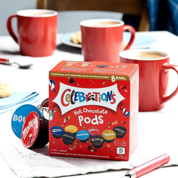 Chocolate%20%7C%20Celebration%20hot%20Chocolate%20drinks%20pod%20%7CTwix,%20Mars,%20Bounty,%20Snickers,%20Galaxy,%20Malteser,%20Milky%20Way%20&%20Galaxy%20Caramel%20Capsules%20%7C%20Imported%20&%20original%20%7C%208%20Capsules%20inside%20%7C190gram%20-%20Image%205