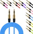 3.5mm AUX Cable highly Durable, Male to Male For Speakers/Headphones/Deck/Car Connection from Mobile to Amplifiers MultiColor. 