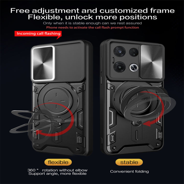 For Tecno Camon 20 CK6 CK6n Case Push Window Shockproof Armor Coque For Tecno Camon 20 Pro Premier 5G 4G Cover Ring Holder Etui