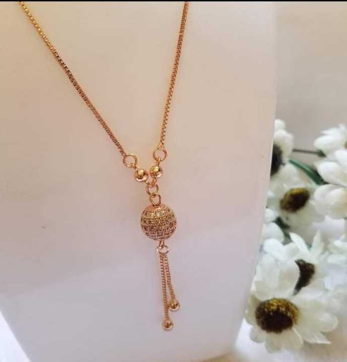 Fashion%20Jewelry%20Golden%20Chain%20&%20Ball%20Shape%20Locket%20Necklace%20for%20Girls%20/%20Women%20-%20Image%202