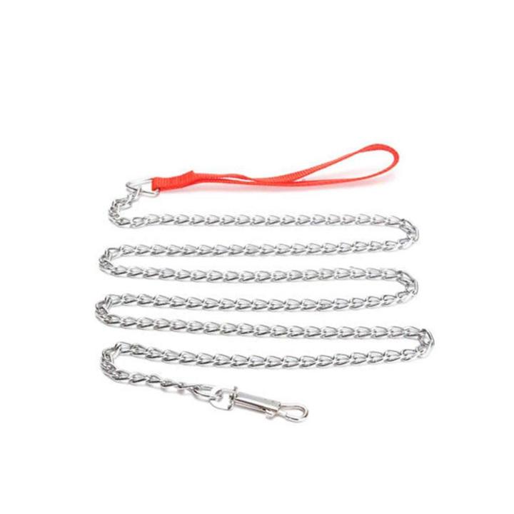 Metal Chain Leash-silver -easy grip-