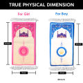 Kids Prayer Mat for Boy and Girl Colorful Janamaz with Foam (Digital Printed). 