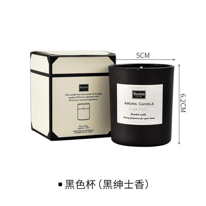 Romantic scented candles home indoor bedroom lasting incense glass soy wax niche fragrance