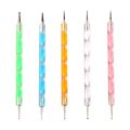 Monja 64Pcs/set Nail Set Nail Art Painting Brush Kit 5 Pcs Rhinetstone Dotting Picking Pen Nail Foil Tape Sticker DIY Manicure Tool. 