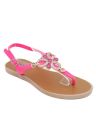 Maya Traders Pink Imported Italian Design Fancy Women's Stylish Flat Sandals - Comfortable Party & Casual Wear - E09. 