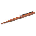 Natural Boar Bristle Hair Brush Slim Line Comb Wood Handle Professional Salon. 