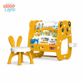 3-in-1 Multifunctional Kids Bookshelf, Drawing Board, and Study Table with Chair- 0188. 