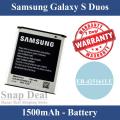 Samsung Galaxy S Duos Battery EB-425161LU Replacement Premium Quality 1500mAh For Samsung Galaxy S Duos. 
