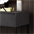 Multifunctional Dressing Table - A Makeup Table with Simple Storage Cabinet, Integrated Small Dressing Table with Ordinary Mirror, and Tufted Stool for a Dynamic Wooden Dressing Experience. 