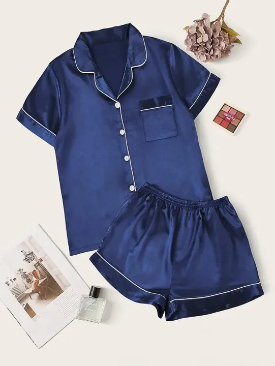 Hot%20Sexy%20Silk%20Short%20Nighty%20for%20girls%20Set%202%20Piece%20Night%20Wear%20For%20Women%20Full%20Hot%20Pajamas%20Sets%20Short%20Sleeve%20Loungewear%20Bridal%20Ladies%20Sleepwear%20-%20Image%204