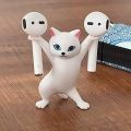 Dance Cat Wireless Headphone Stand Pen Holder Headset Holder for AirPods 1&2 and Pro Desktop Display. 